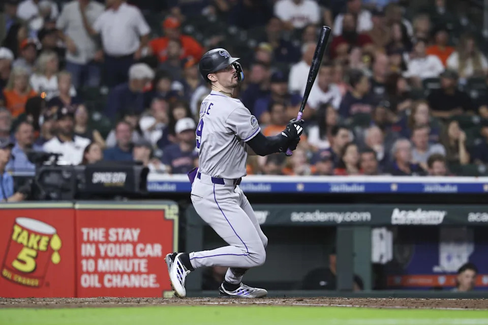 Colorado Rockies outfielder Brenton Doyle. Credit: Troy Taormina-Imagn Images.