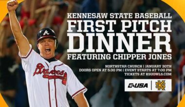Chipper Jones Announced as KSU Baseball First Pitch Dinner Speaker