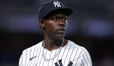 Jazz Chisholm in his Yankees uniform