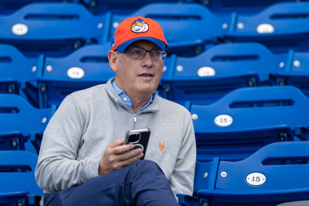 New York Mets owner Steve Cohen watches Spring Training.