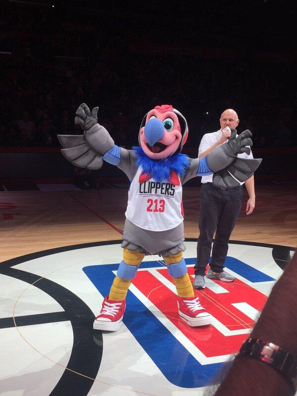 Clippers mascot, Chuck the Condor