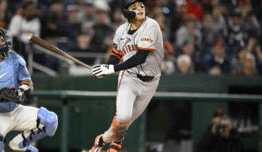 Lee Jung-hoo playing for the San Francisco Giants. AP Yonhap News Agency