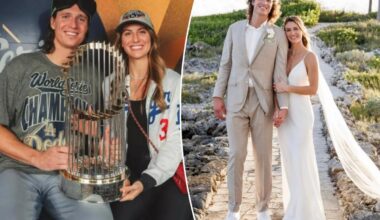 Dodgers’ Tyler Glasnow marries fiancée — after romance started with 'weird' flirtation at game