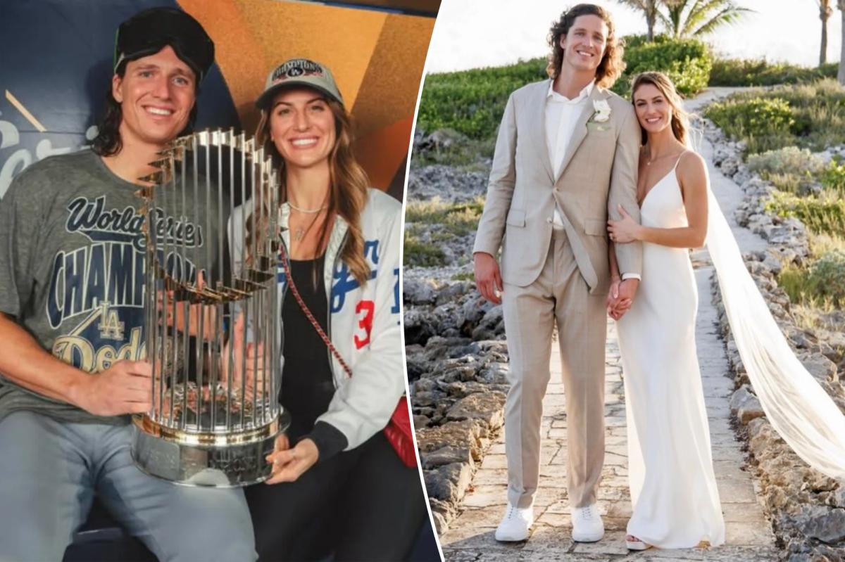 Dodgers’ Tyler Glasnow marries fiancée — after romance started with 'weird' flirtation at game