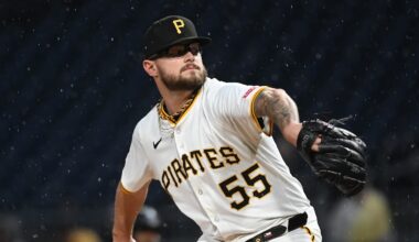 Jun 9, 2025; Pittsburgh, Pennsylvania, USA;  Pittsburgh Pirates relief pitcher Chase Shugart (55) throws the ball against the Miami Marlins at PNC Park. Mandatory Credit: Philip G. Pavely-Imagn Images