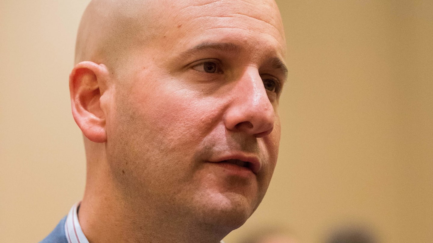 Nov 8, 2016; Scottsdale, AZ, USA; Atlanta Braves general manager John Coppolella  during the MLB general managers meeting at the Omni Scottsdale Resort. Mandatory Credit: Mark J. Rebilas-Imagn Images