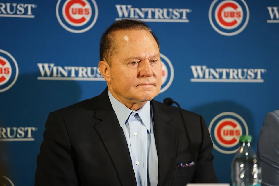 Scott Boras watches as Alex Bregman is introduced as a new Cubs player at a press conference at Wrigley Field in Chicago on Thursday, Jan. 15, 2026.