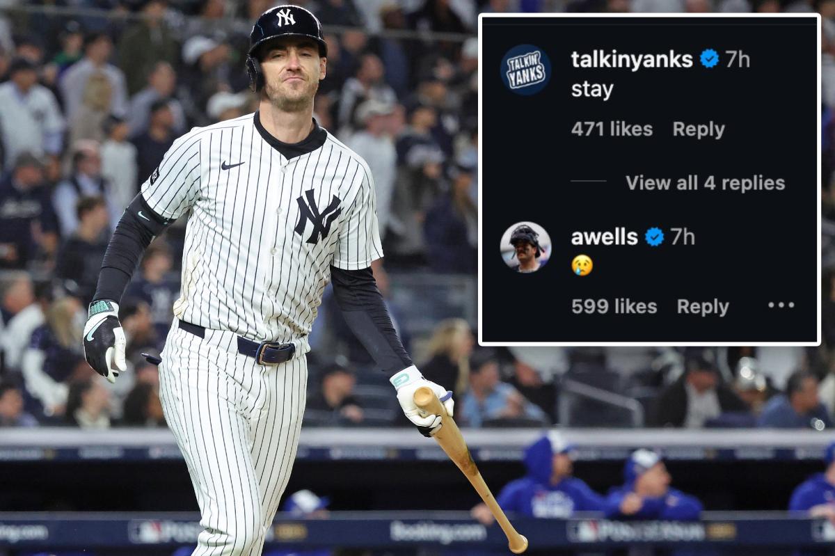 Austin Wells has concerning reply to Cody Bellinger's Instagram post