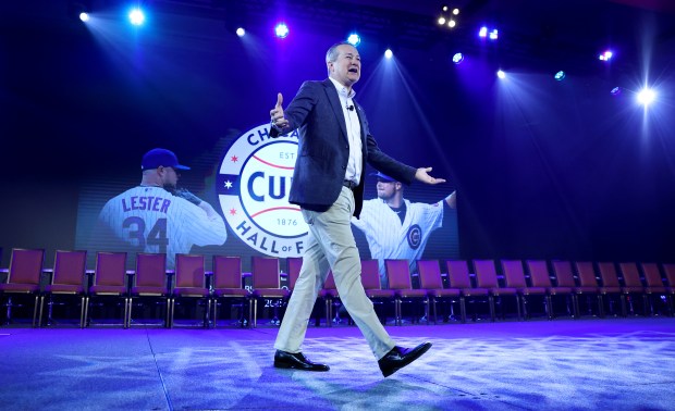 Chairman Tom Ricketts walks on stage during the opening ceremony of the Cubs Convention on Friday, Jan. 16, 2026, at the Sheraton Grand Chicago. (Chris Sweda/Chicago Tribune)
