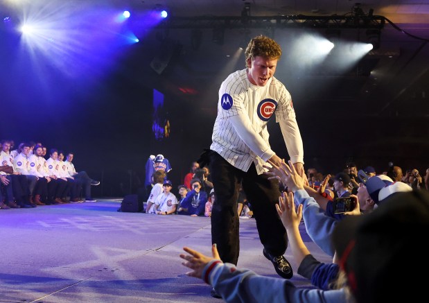 Chicago Cubs center fielder Pete Crow-Armstrong is introduced during day 1 of the Cubs Convention at the Sheraton Grand Chicago on Friday, Jan. 16, 2026. (Chris Sweda/Chicago Tribune)