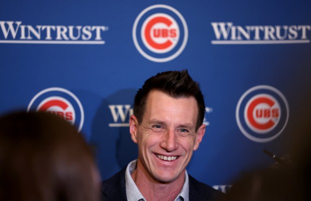 Chicago Cubs manager Craig Counsell talks to the media during day 1 of the Cubs Convention at the Sheraton Grand Chicago on Friday, Jan. 16, 2026. (Chris Sweda/Chicago Tribune)