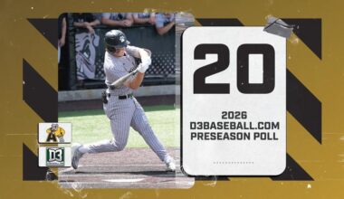 NCAA Baseball Ranks No. 20 in D3baseball.com Preseason Poll