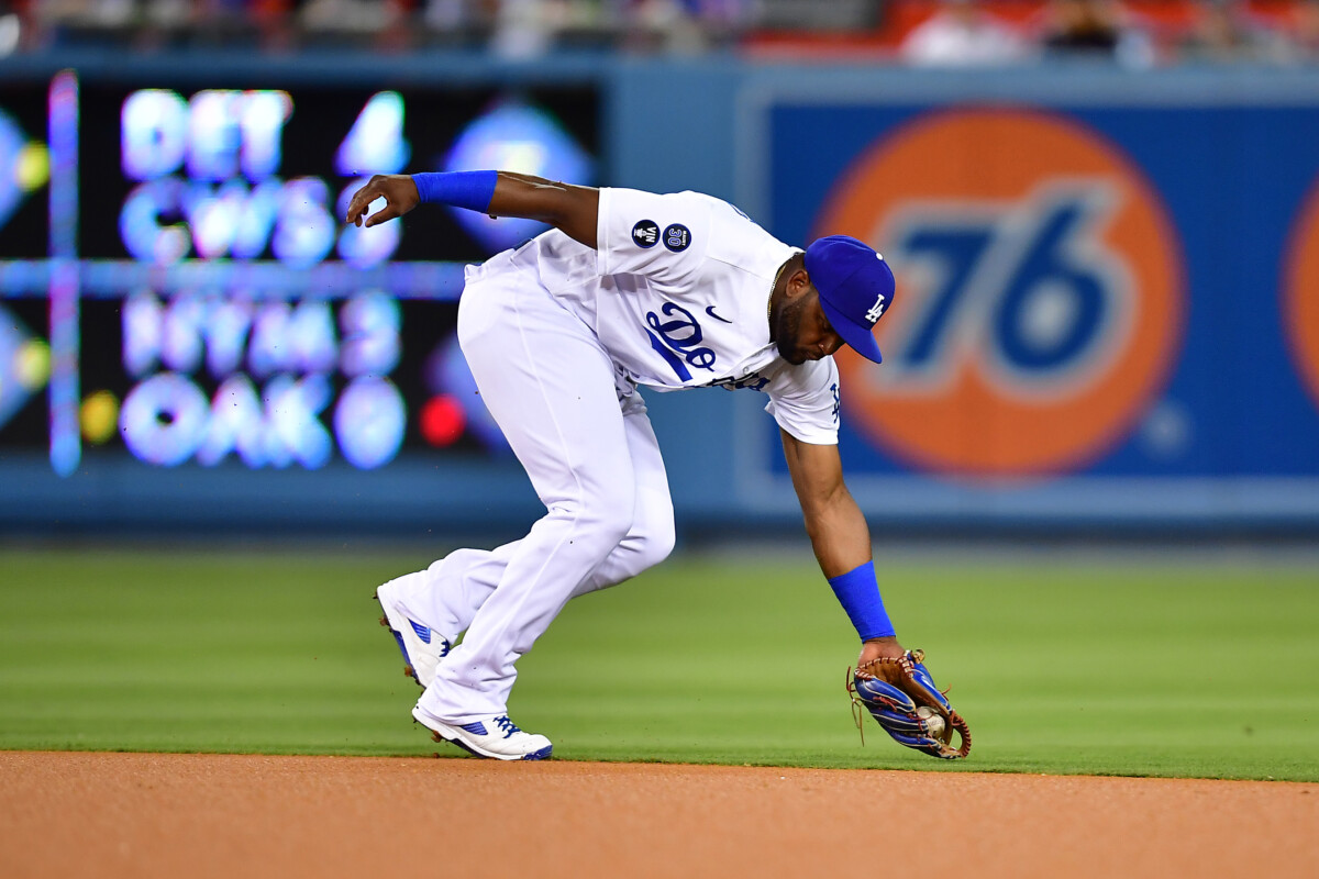 Former Los Angeles Dodgers infielder Hanser Alberto playing for the team in 2022.