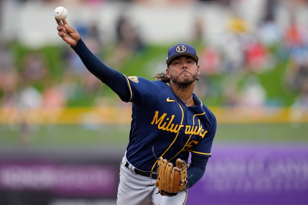 Freddy Peralta pitched to a 2.70 ERA across 33 starts with 204 strikeouts in a career-high 176 ²/₃ innings last season.