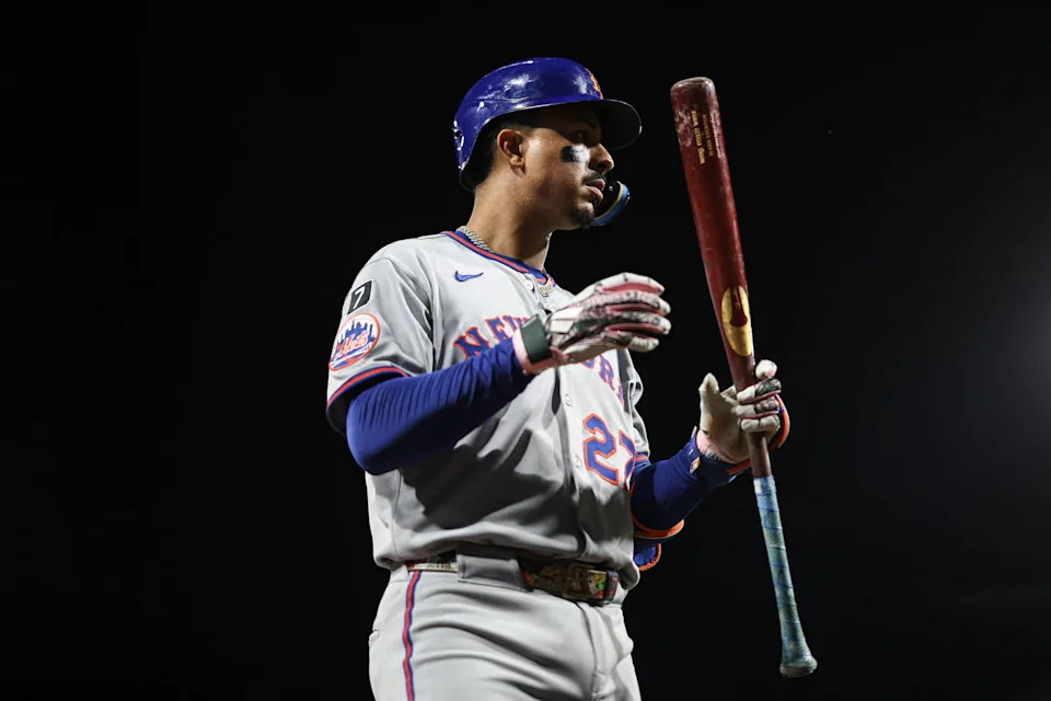 New York Mets third baseman Mark Vientos. Credit:&nbsp;Bill Streicher-Imagn Images.