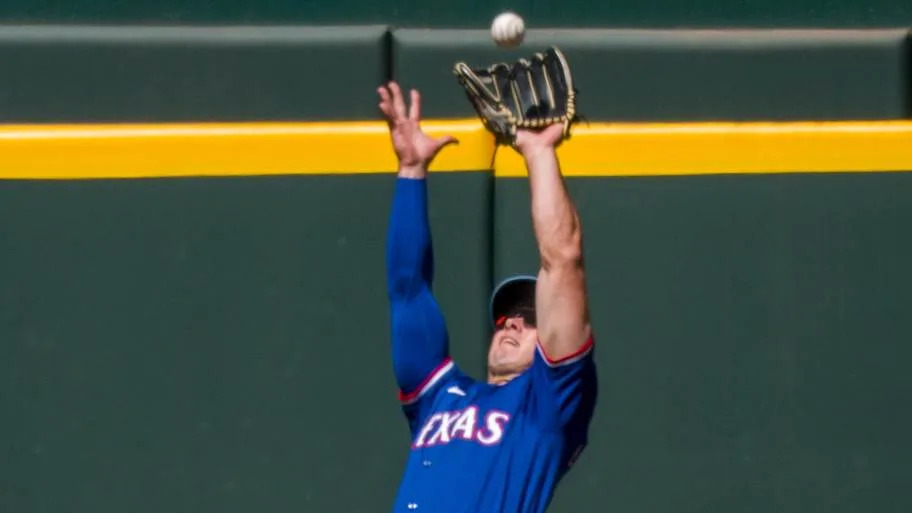 Wyatt Langford makes leaping catch