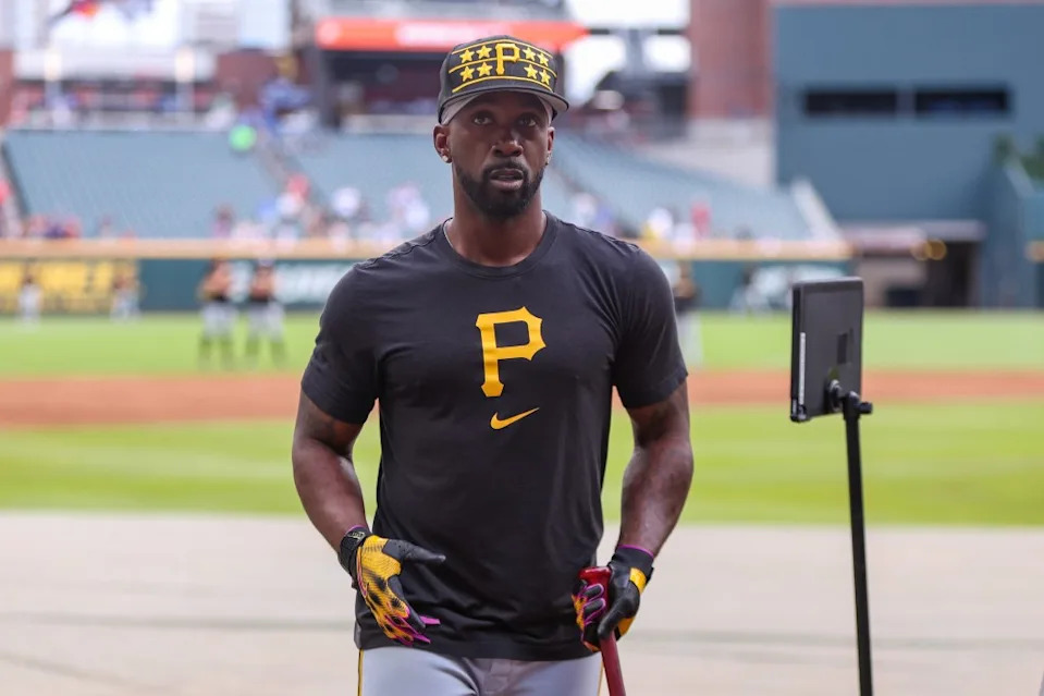Andrew McCutchen during batting practice before a game against the Atlanta Braves at Truist Park on September 26, 2025 in Atlanta, Georgia. Getty Images