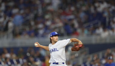 A man about to throw a baseball.
