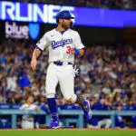Former Los Angeles Dodgers utilityman Chris Taylor with the team in 2025.