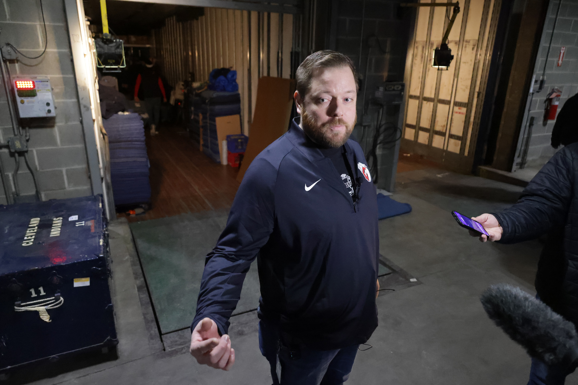 About a dozen Guardians employees and Andrews Moving & Storage workers loaded two trucks with a total of about 40,000 pounds of supplies on Thursday, January 29, 2026, at Progressive Field to be shipped to Goodyear, Arizona for spring training. The trucks are expected to be there next week.