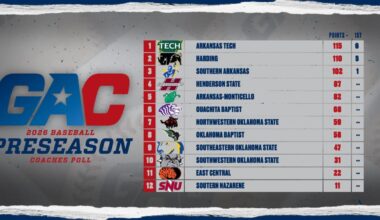 Arkansas Tech gets top spot in GAC baseball poll | Sports