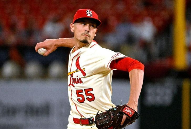 Riley O'Brien of the St. Louis Cardinals pitches against the San Francisco Giants during the clubs' Major League Baseball regular-season game at Busch Stadium in St. Louis, Oct. 8. Yonhap