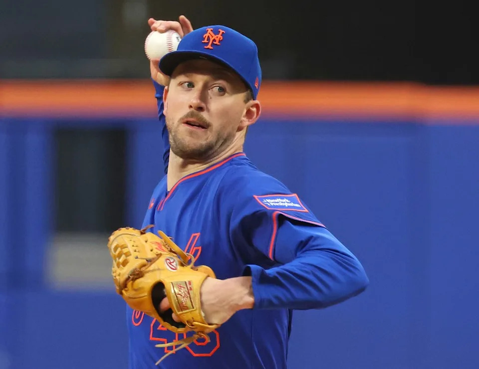 Griffing Canning went 7-3 with a 3.77 ERA in 16 starts with the Mets in 2025. Robert Sabo for NY Post