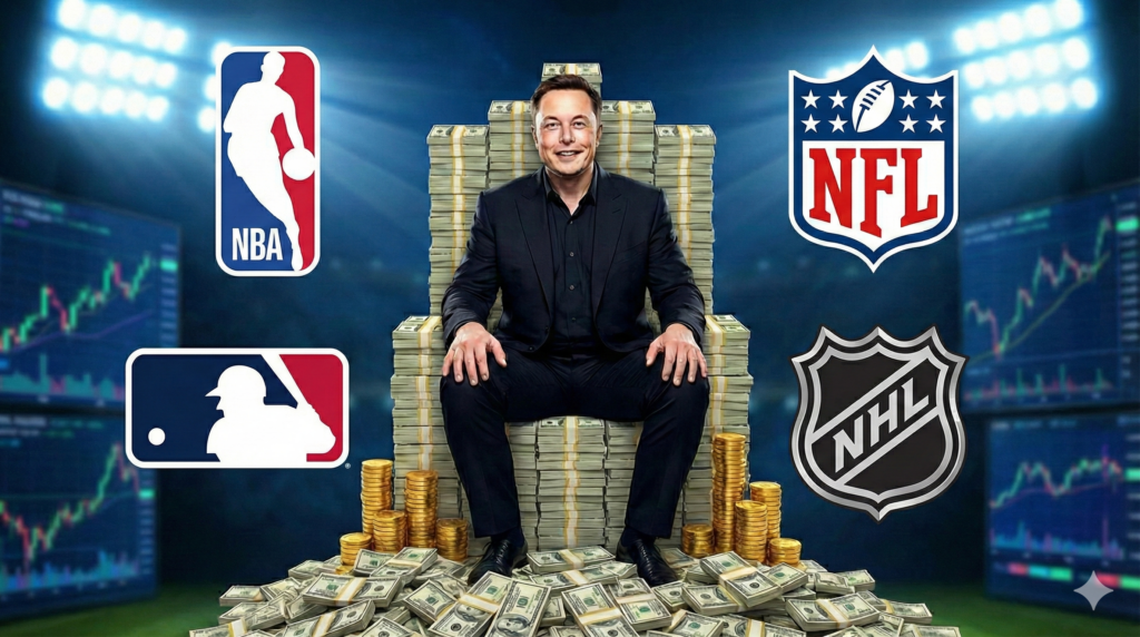 Elon Musk Net Worth Is So Large, He Could Buy Every MLB, NBA, NFL, NHL Team And Still Have $103 Billion Left