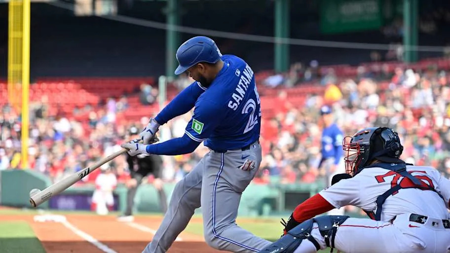 Anthony Santander gets a hit at Fenway Park