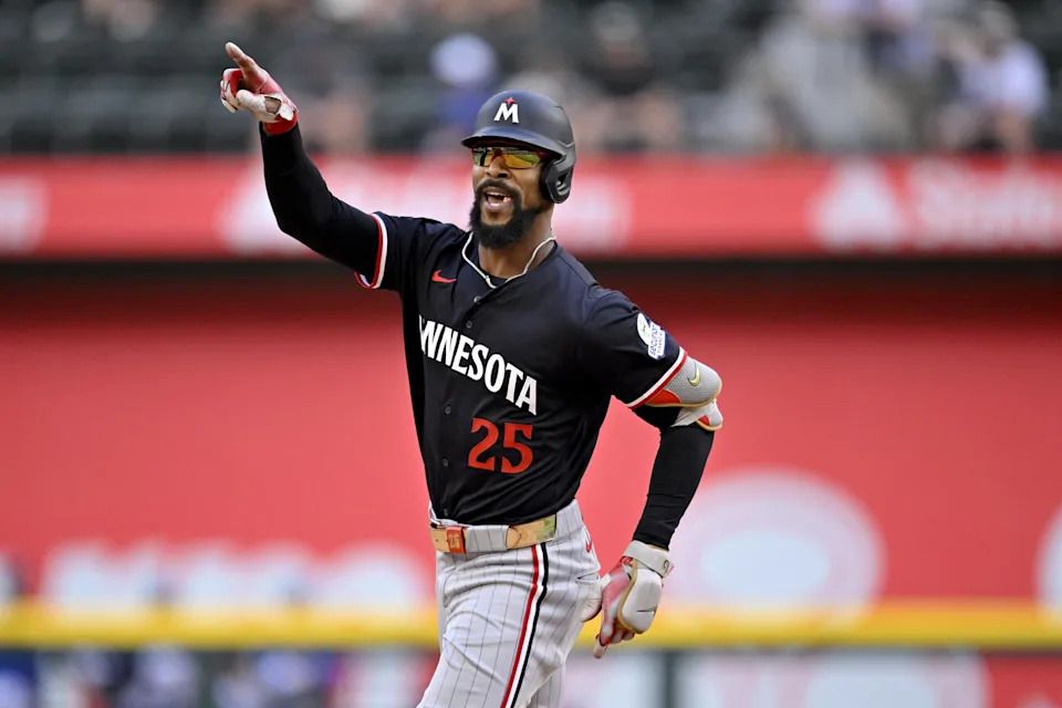 Minnesota Twins outfielder Byron Buxton (25). © Jerome Miron-Imagn Images