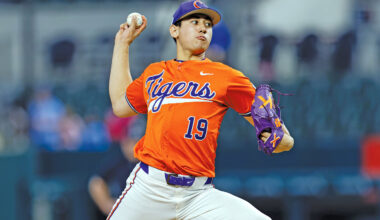 Clemson RHP Aidan Knaak (Photo by Eddie Kelly)