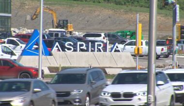 Cars drive by the Aspiria Campus located in Overland Park, Kansas. (Spectrum News)