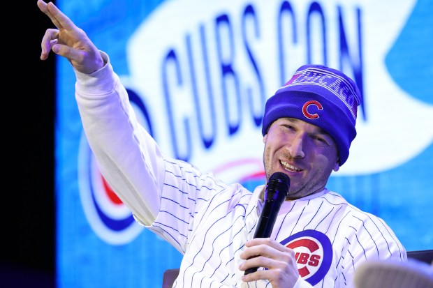 New Cubs player Alex Bregman speaks during the Cubs Convention at the Sheraton Grand Chicago Riverwalk on Jan. 17, 2025. (John J. Kim/Chicago Tribune)