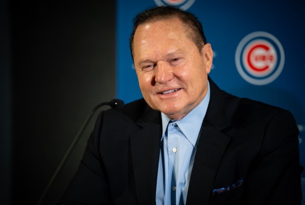 Sports agent Scott Boras speaks during a press conference to introduce recently signed Chicago Cubs third baseman Alex Bregman at Cubs offices, Thursday, Jan. 15, 2026. (E. Jason Wambsgans/Chicago Tribune)