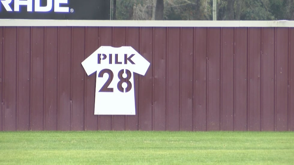Konnor Pilkington's number was retired during a ceremony at East Central's baseball field.