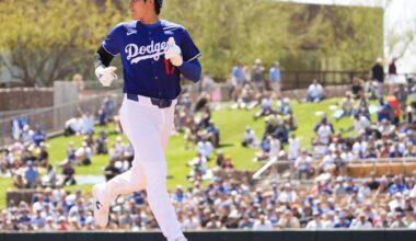 Los Angeles Dodgers superstar Shohei Ohtani at 2025 spring training.