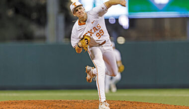 Texas' Dylan Volantis (Photo by Eddie Kelly)