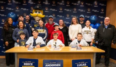 Three Aurora Health Care patients surprised with Brewers Spring Training trip