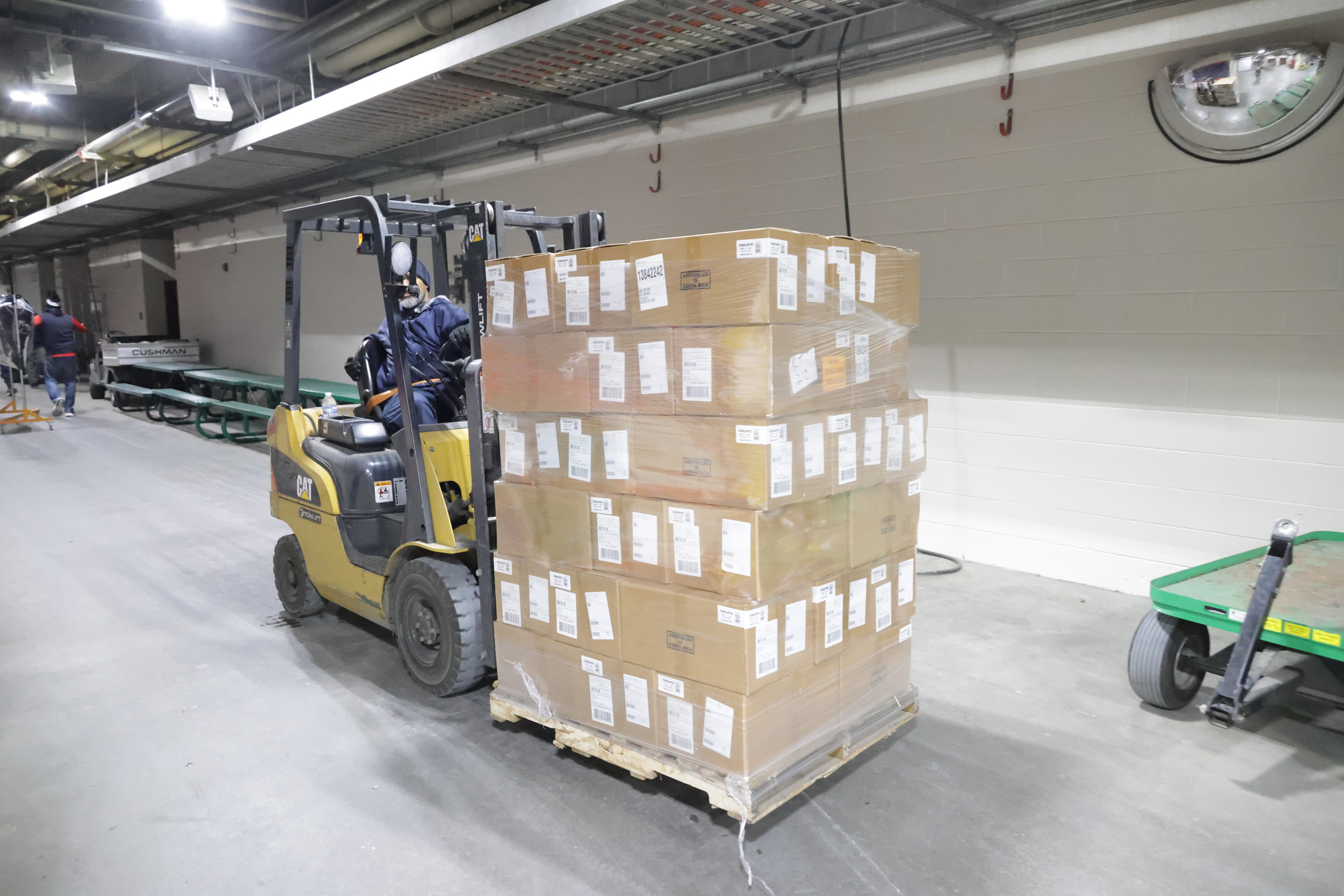 About a dozen Guardians employees and Andrews Moving & Storage workers loaded two trucks with a total of about 40,000 pounds of supplies on Thursday, January 29, 2026, at Progressive Field to be shipped to Goodyear, Arizona for spring training. The trucks are expected to be there next week.
