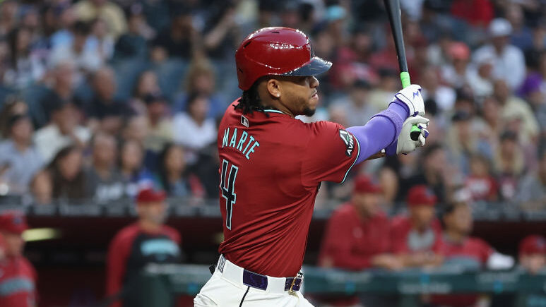 Ketel Marte #4 of the Arizona Diamondbacks...