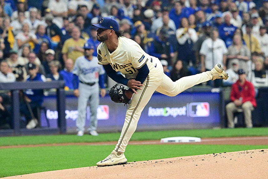 MLB: Playoffs-Los Angeles Dodgers at Milwaukee Brewers, freddy peralta, yankees, mets
