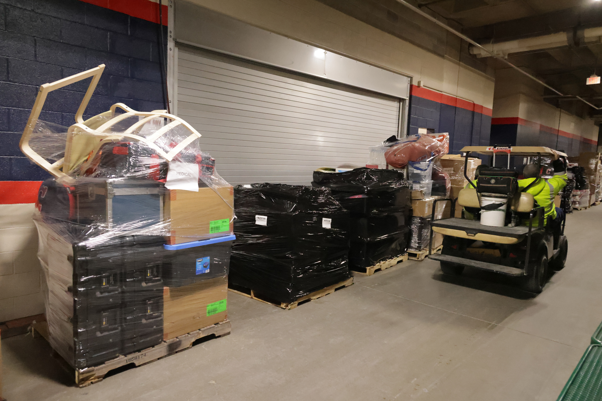 About a dozen Guardians employees and Andrews Moving & Storage workers loaded two trucks with a total of about 40,000 pounds of supplies on Thursday, January 29, 2026, at Progressive Field to be shipped to Goodyear, Arizona for spring training. The trucks are expected to be there next week.