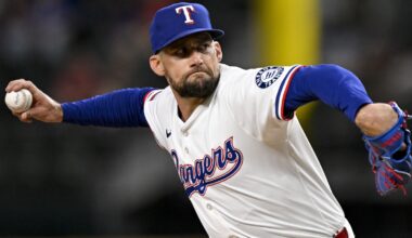 Nathan Eovaldi delivers a pitch