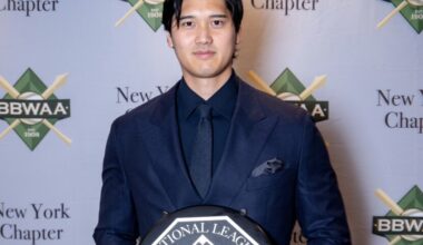 Shohei Ohtani Accepts 2025 NL MVP Award