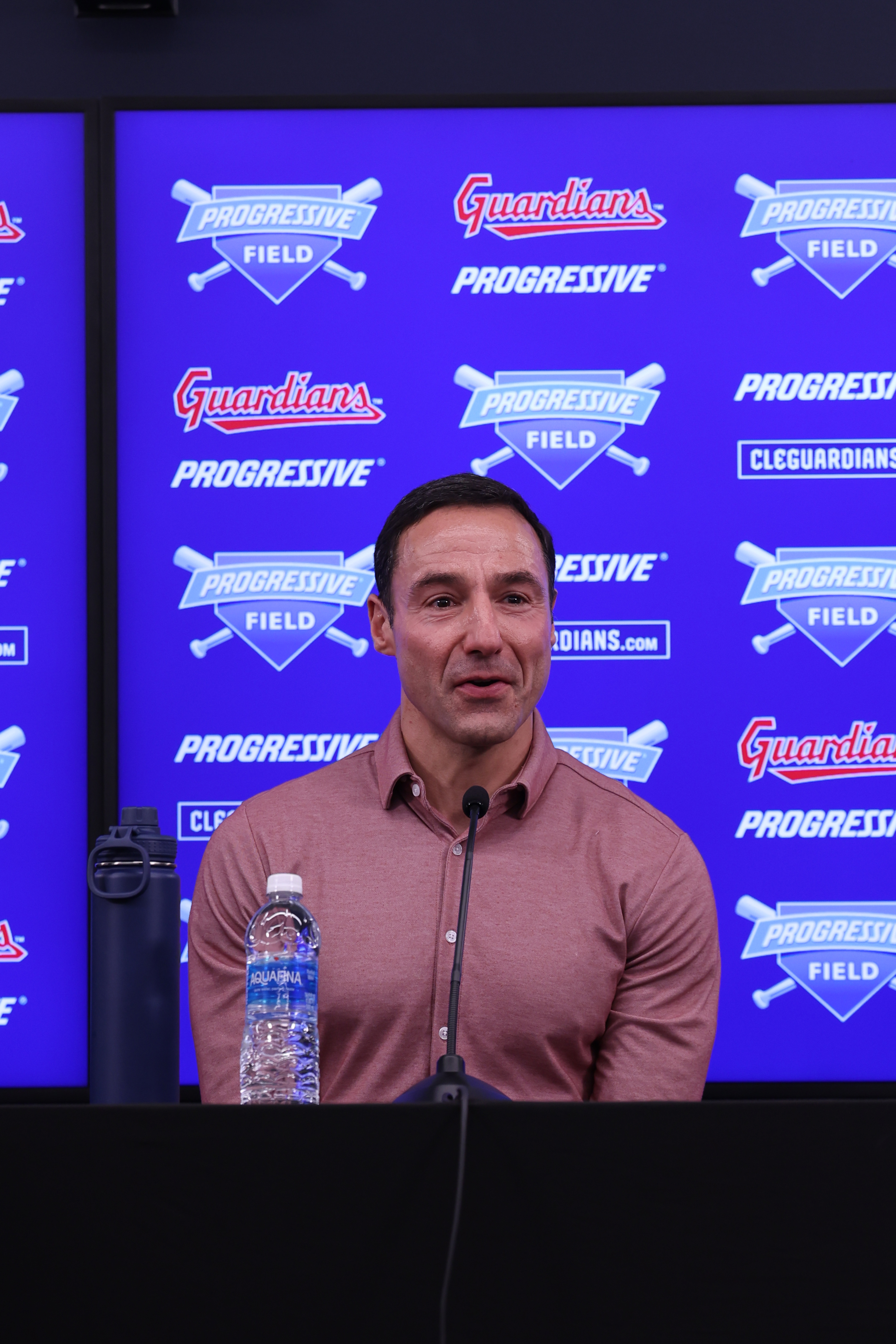 Photos from the Jose Ramirez contract extension news conference, Jan....