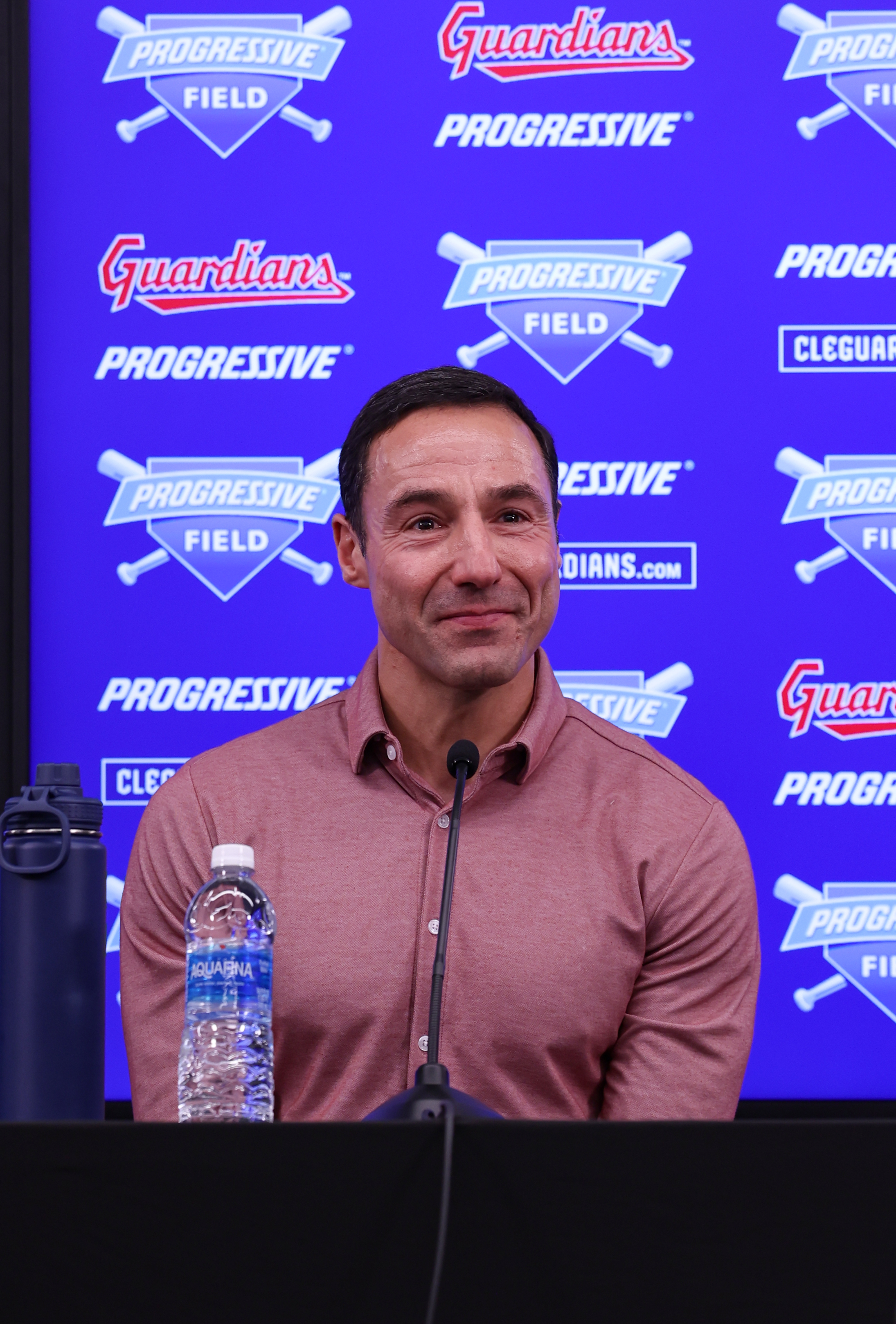 Photos from the Jose Ramirez contract extension news conference, Jan....