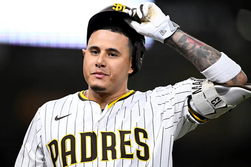 San Diego Padres third baseman Manny Machado.© Denis Poroy-Imagn Images