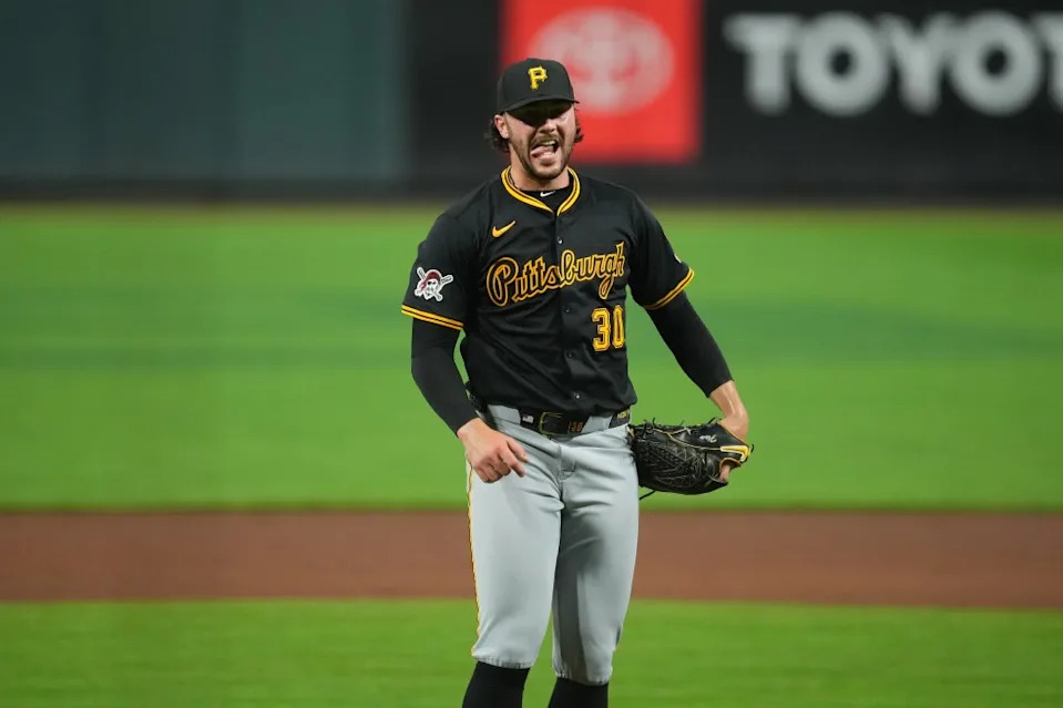 Paul Skenes (30) of the Pittsburgh Pirates reacts during a baseball game against the Cincinnati Reds at Great American Ball Park on September 24, 2025 in Cincinnati, Ohio. Getty Images