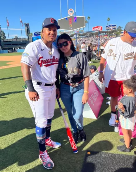 Jose Ramirez with wife