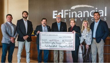 Pictured, left to right, are Dr. Jeremy Deal, Major Hollin, Dr. Doug Mann, Tony Hollin, Kim Hollin, Gracie Hollin and Bo Hollin